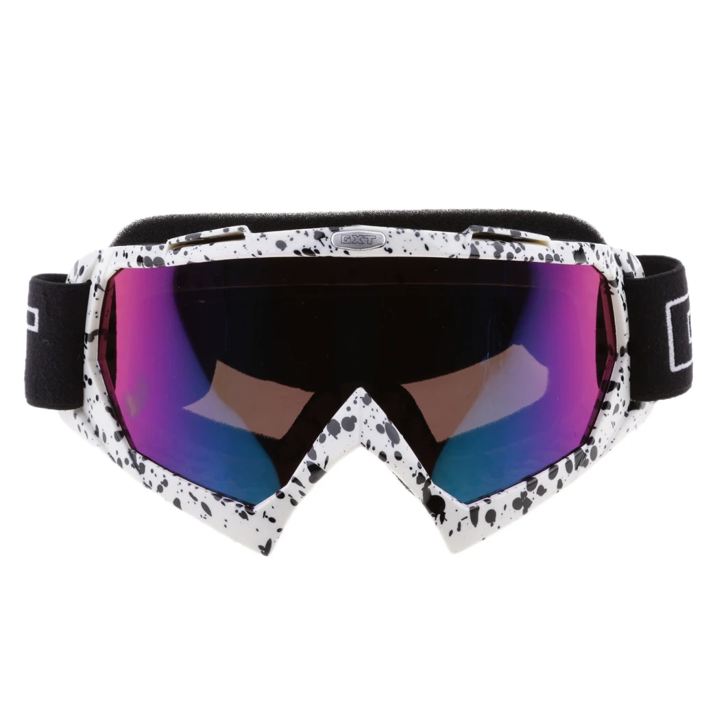 Motorcycle Motocross ATV Dirt Bike Goggles Anti-fog Eyewear Colorful/White