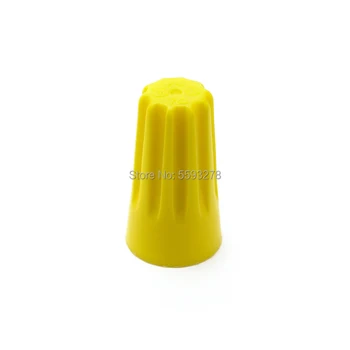 

100PCS/LOT P4 Yellow Nut Spring Cap Terminal Practical Electrical Wire Connection Screw Twist Connector Cap