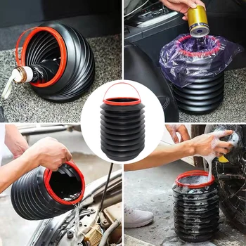 

4L Multi-Function Trash Can Universal Car Trash Bin Car Trash Bag Can Holder Storage Rubbish Gargage Folding Bucket