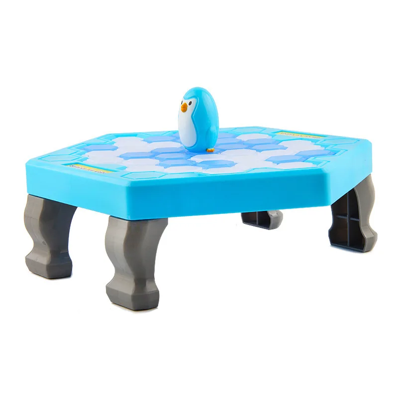

Penguin Ice Breaking Puzzle Table Games Balance Ice Cubes Knock Ice Block Wall Toy Desktop Paternity Interactive #E
