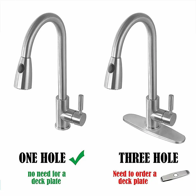 

Kitchen Sink Faucet Pull Down Sprayer with 10 Inch Cover Mixer Tap for Home FAS6