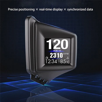 

Car HUD Head Up Display OBD GPS Dual System Smart Gauge LCD Code Table On-board Computer for All Cars