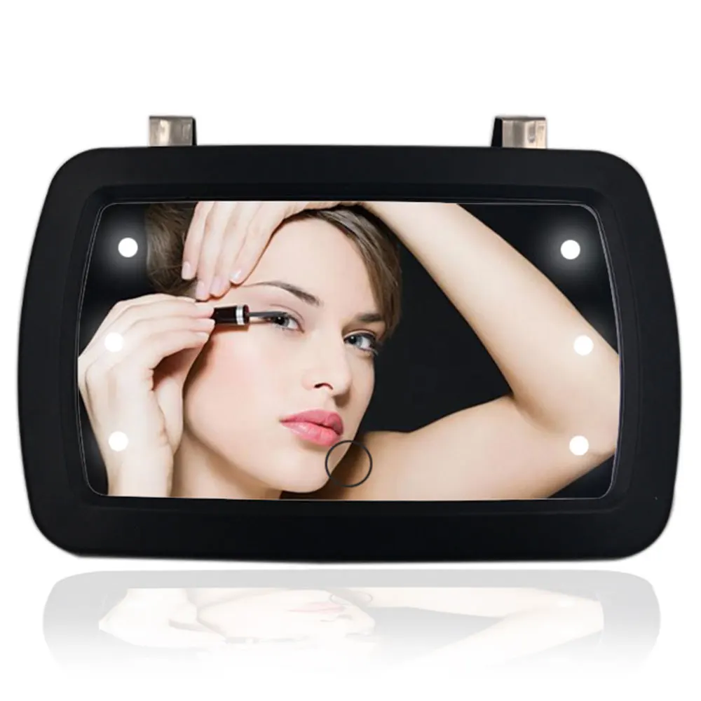 

Car Sun visor mirror LED Lighted Clip On Sun Visor Vanity Mirror Car Automobile Light Cover Touch Switch Auto Supplies Oc10
