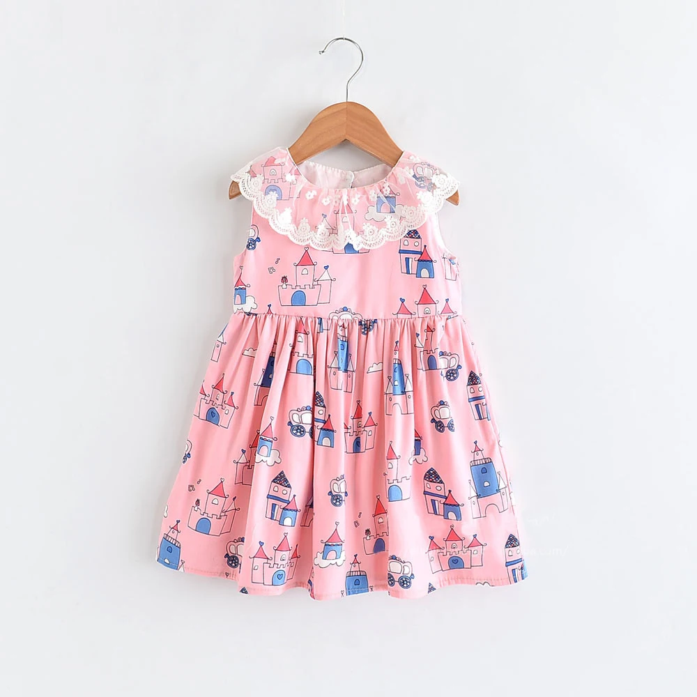 Новинка года, летние платья для девочек Одежда для детей жилет с милым бантом и принтом бабочки для девочек платье принцессы для девочек возрастом от 3 до 9 лет