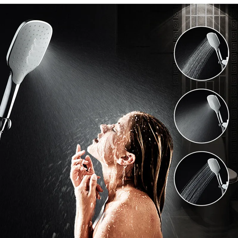 Shower Head Ionic Handheld 3 Mode High-Pressure Water-Saving Filtration Showerhead