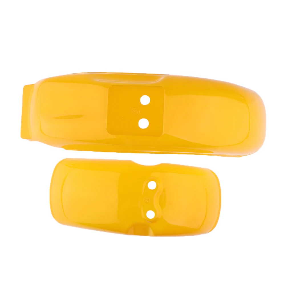 2x Motorcycle Front & Rear Wheel Fender Mudguard for Honda Mini Trail Z50 Z50A Z50J Z50R 50cc Motor Bikes - Yellow