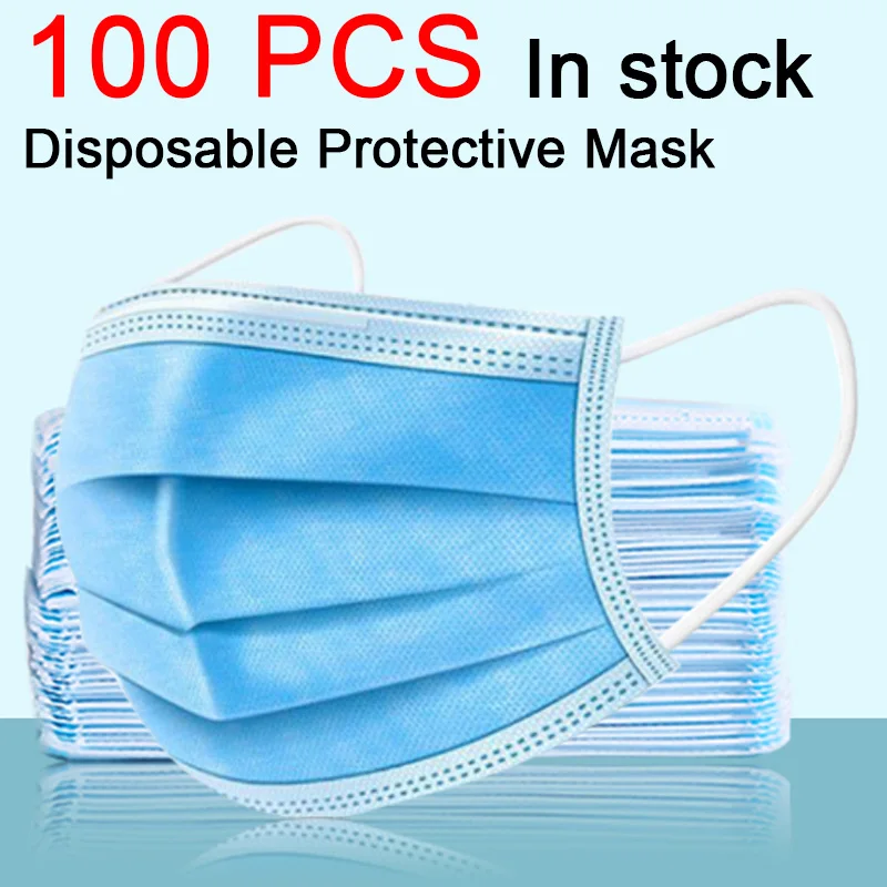 

10/20/50/pcs Disposable protective mask Three layers of protection Dust-permeable mask Spray Protective mouth and nose mask MK09