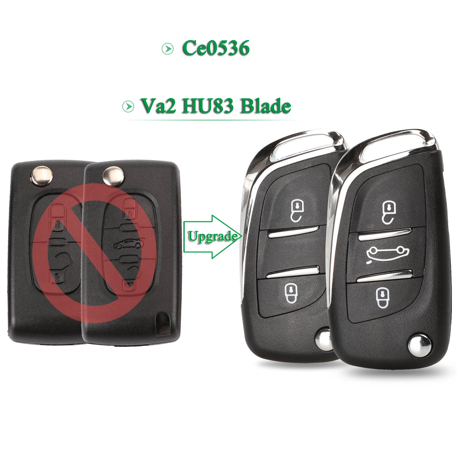 Bilchave 2/3 кнопки удаленное обновление автомобильный Корпус ключа для Peugeot 307 408 308
