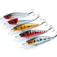 

5Pcs 8cm 9g Eyes Fishing Lure Aritificial Hard Bait Fishing Lures Treble Hooks Floating