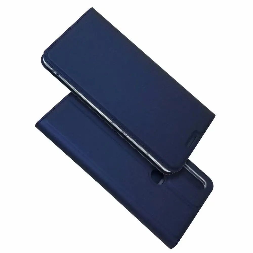 Для Asus Zenfone Max Plus M2 Max Shot ZB634KL чехлы-книжки с магнитной подставкой и отделением для карт защитный чехол-кошелек чехол для телефона из искусственной кожи - Цвет: Синий