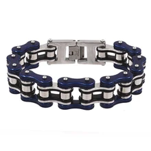 Браслет из нержавеющей стали 316L,, панк браслеты, велосипедная цепь 16 мм, браслет Largeu мото цепь, мужской подарок