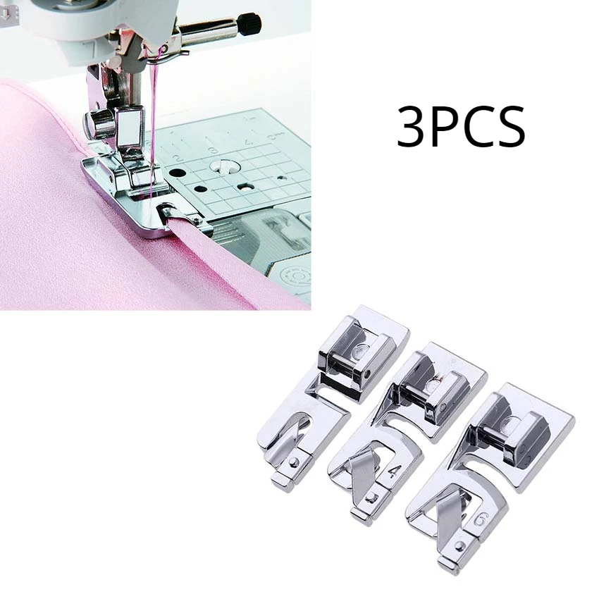 Juego de prensatelas para máquina de coser, accesorios de costura, dobladillo enrollado estrecho, herramientas de costura para el aro bordado, 3 uds.|parts provider|machine hoseparts computer cpu - AliExpress