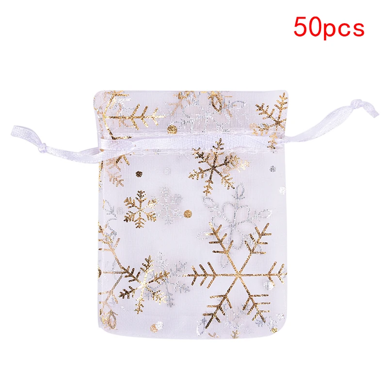 

50pcs Jewelry Tulle Drawstring Bag 7cm*9cm Organza Wedding Xmas Party Favor Gift Candy Bags Jewellery Pouches