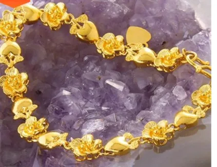 Оптовая продажа 3 шт./лот благородный желтое Золотое наполнение любовник сердце