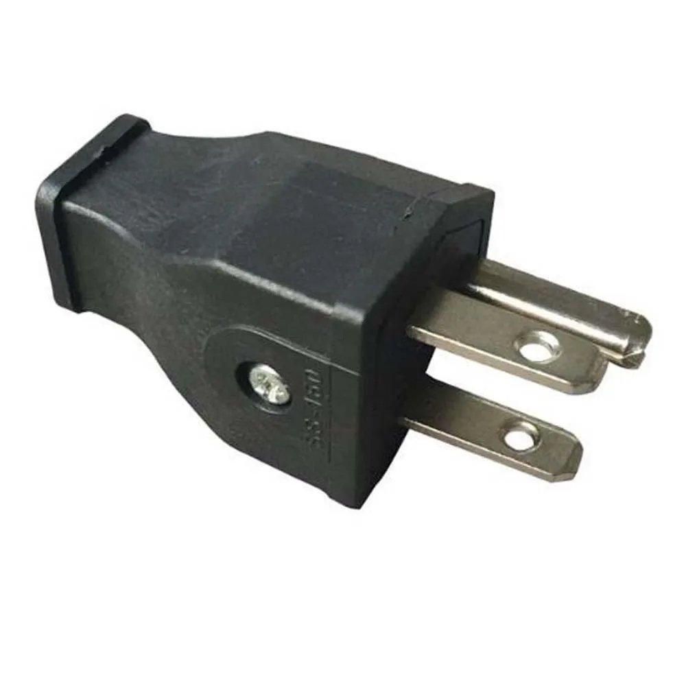 Heavy-Duty Black Industrial Power Adapter Plug with Removable Wiring