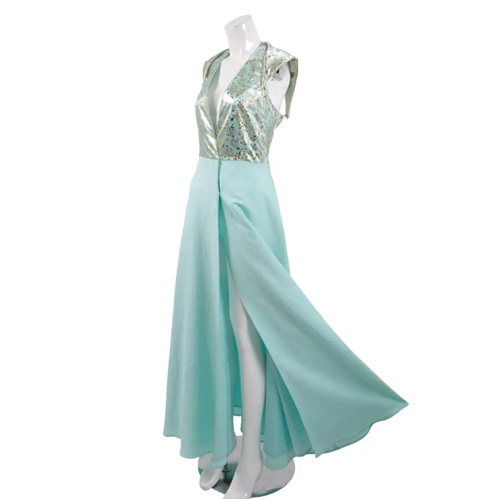Cossky Margaery Tyrell Косплей Костюм женское синее платье наряд