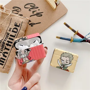 

Luffy Roronoa Zoro cute Case for Airpods Pro Cartoon One Piece Protect Cover for AirPods 3 pro Luxury Luggage Shape Earphone Bag