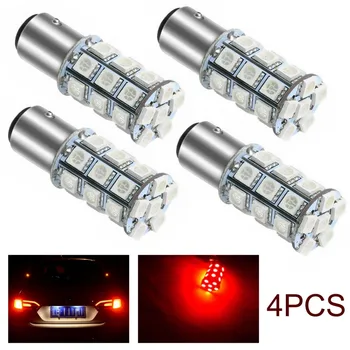 

4pcs Car Auto Red BAY15D 1157 27 SMD 5050 LED Turn Signal Light Tail Break Lamp 12V 6000K Accessories Parts