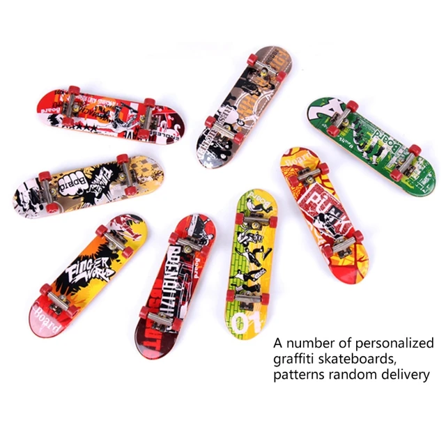 DIY Assembly Mini Finger Skateboard Deck Skate Park Board Boy Kid Children 4