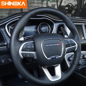 Image 5 - SHINEKA Interior Moulding for Dodge Challenger Car Steering Wheel Shifter Paddles Decoration Accessories for Dodge Durango 2014+