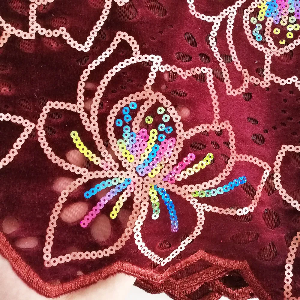 Wine lace fabric-50777 (3)
