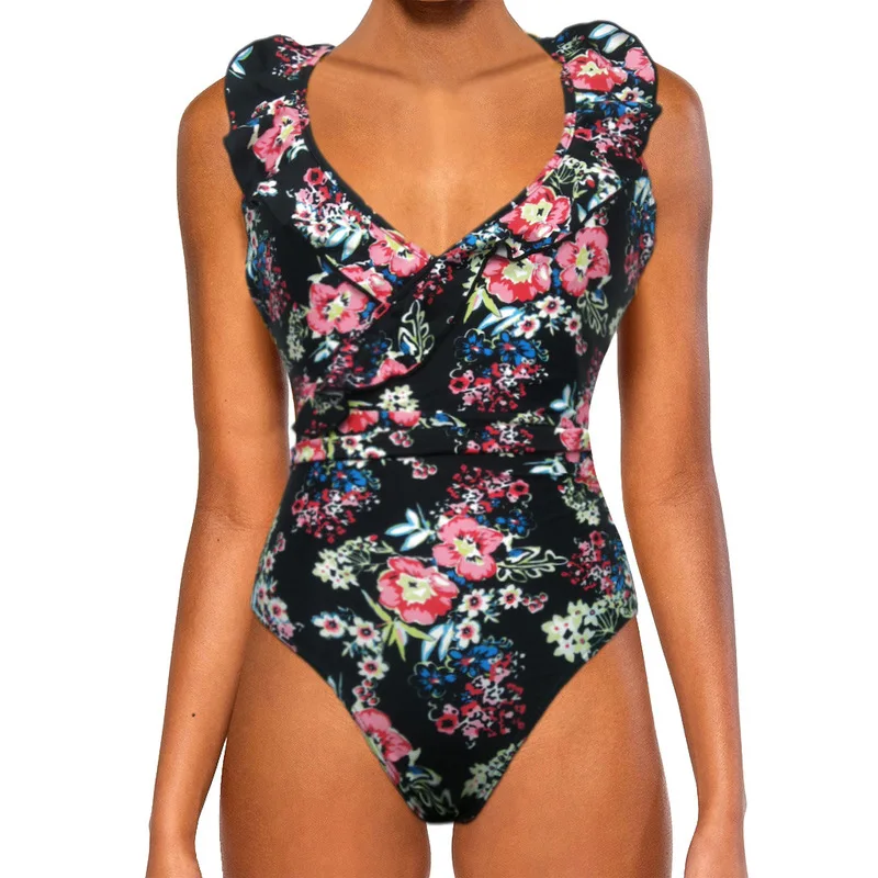 

The new 2019 one-piece Europe and the United States amazon printing ms lily swimming speed sell bikini