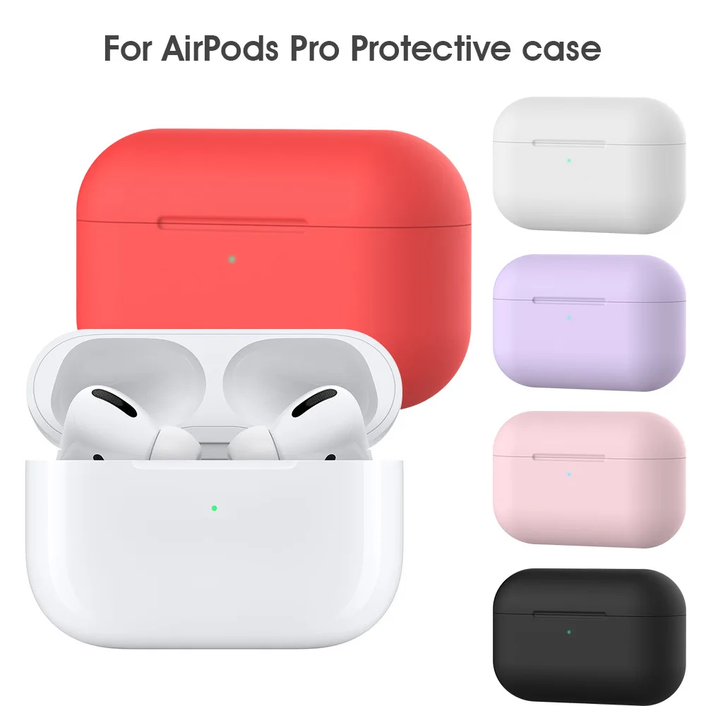 

Silicone Case Protective Cover for Apple Airpods pro TWS Bluetooth Earphone soft Silicone Cover For Airpods Protective Cases
