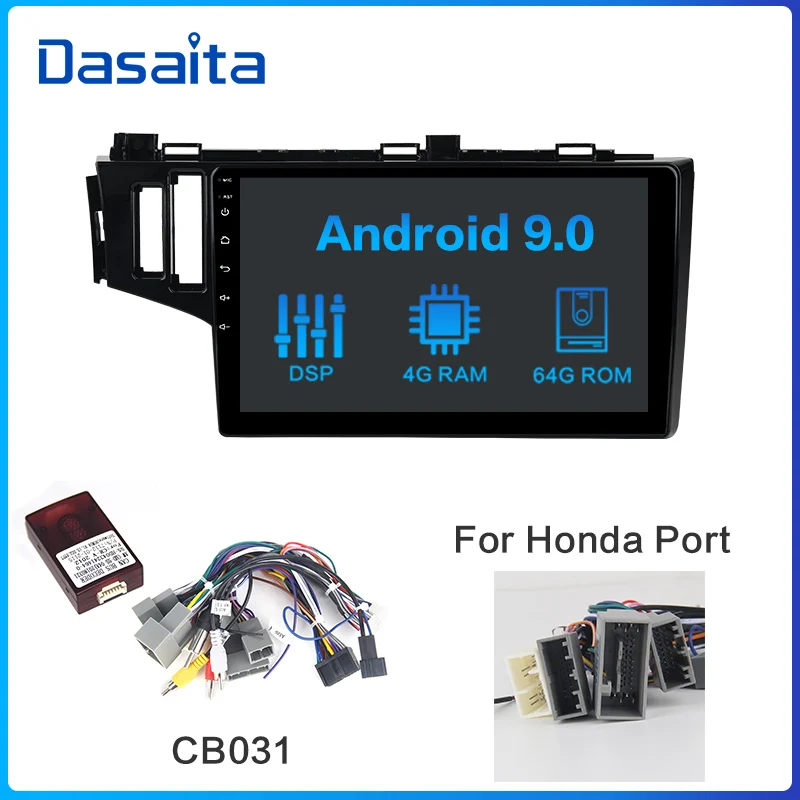 Dasaita 10," ips Android 9,0 Автомагнитола TDA7850 для Honda Fit Jazz gps 2013 Bluetooth автомобильный стерео Мультимедийный Плеер - Цвет: CB031