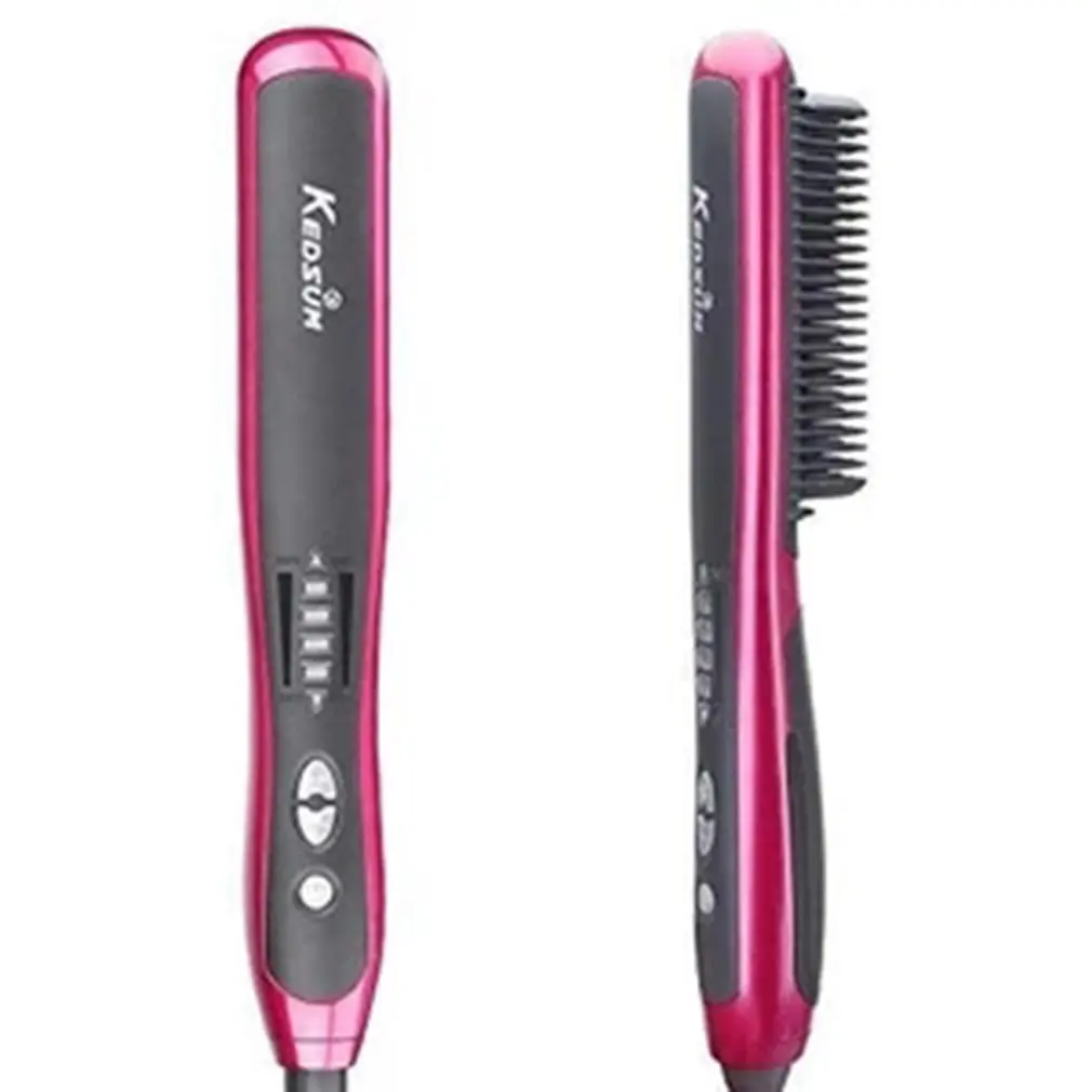 Ceramic Hair Straightener Brush Temperatures Adjustable Straightening for All Types Great Styler at Home | Красота и здоровье