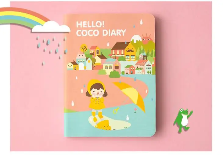 Hello Coco дневник милый мультфильм красочный ежемесячный недельный планировщик карманная книга 142P