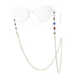 75 см ожерелье солнцезащитные очки ремешок цепочка для очков сплав декоративные красочные подарочные аксессуары повседневные