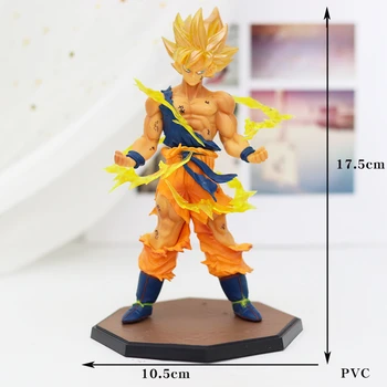 

17CM Dragon Ball Z Super Saiyan Goku Son Gokou Action Figure PVC New Collection figures toys brinquedos Free shipping Y1152