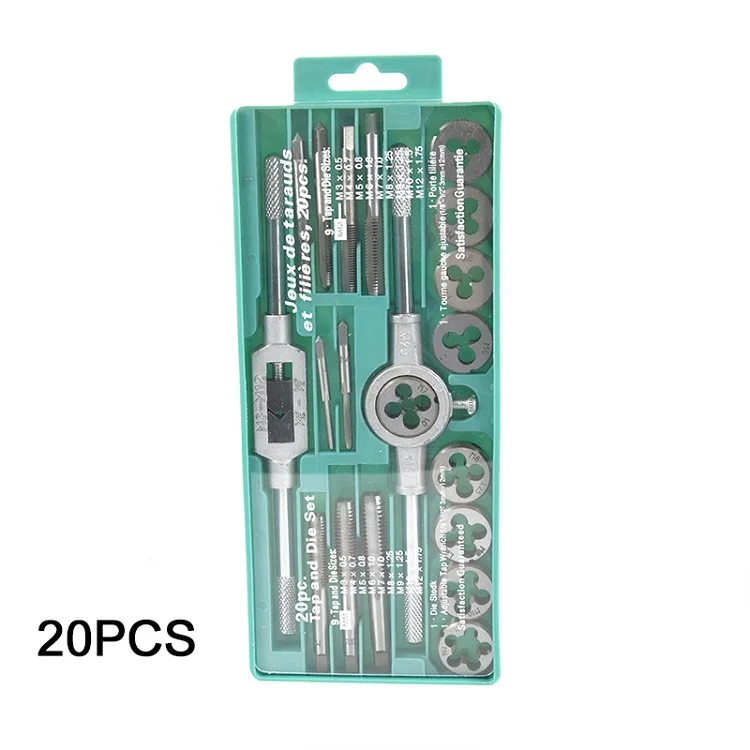 20pcs M3-M12 набор штампов винт Резьба метрический кран гаечный ключ штампы DIY инструмент - Цвет: 20pcs