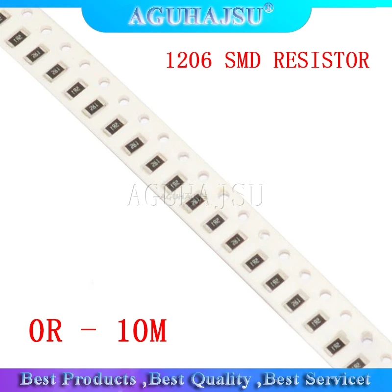 Резистор 100 SMD 0R - 10M 1/2W 0 1 10 1206 150 220 330 Ом 1K 470 K 10K 2 100K 1R 10R 100R 200R 220R 330R 470R 200 шт. |