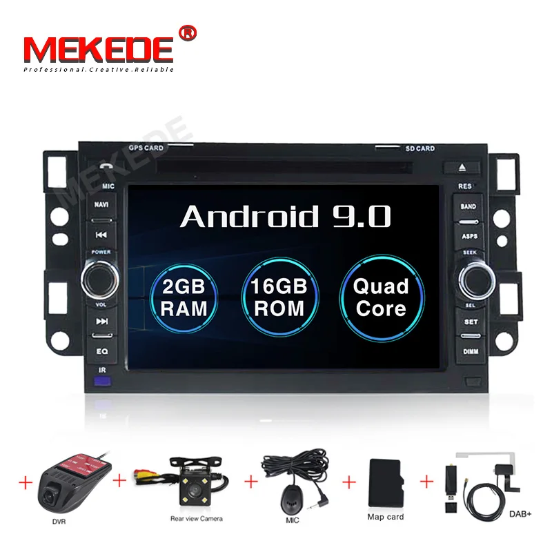 MEKEDE Android 9,0 4+ 64G автомобильный DVD плеер gps навигация для seat leon gps Навигация стерео Авто головное устройство - Цвет: 16G  camera DVR DAB