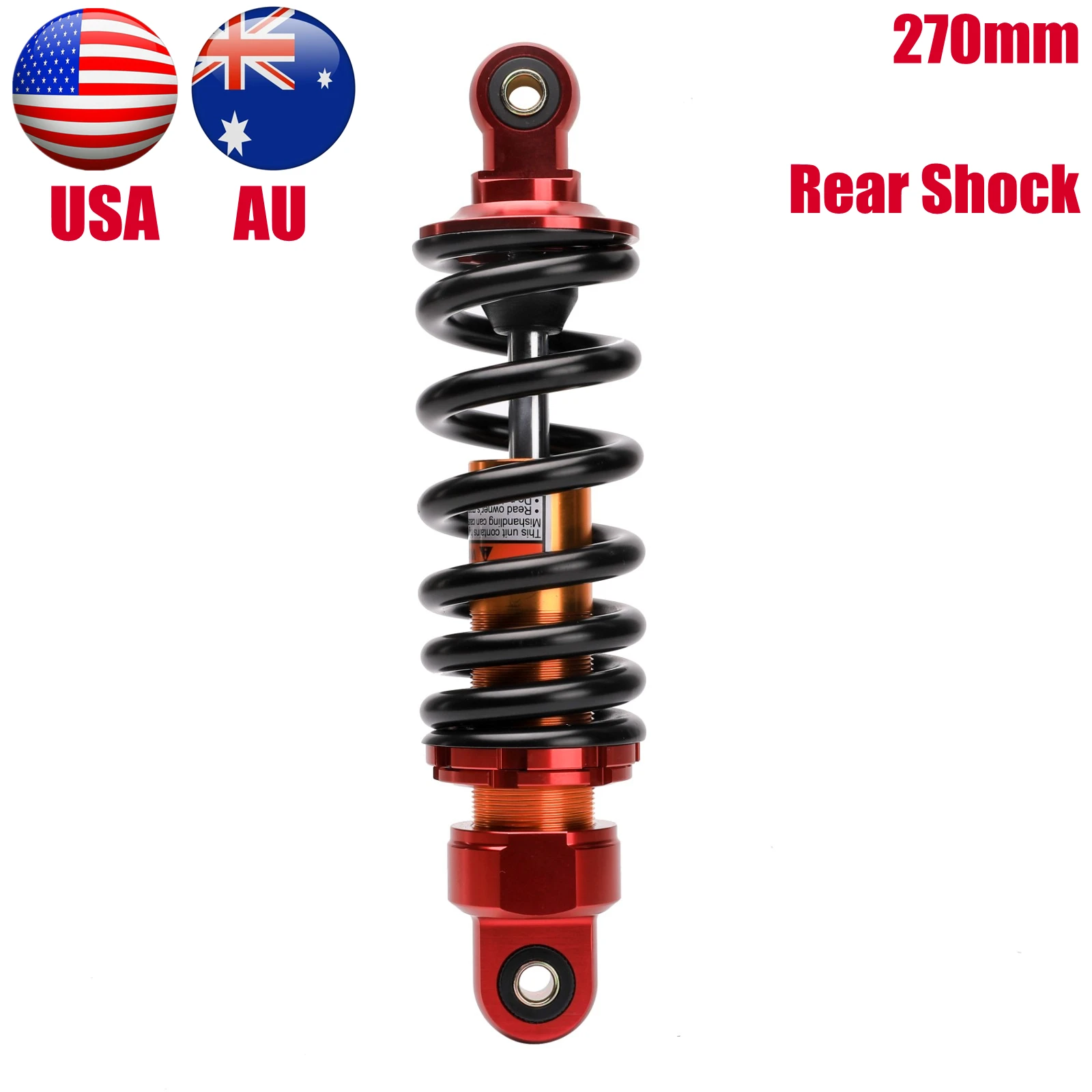 270mm 10.5" Rear Shock Absorber Spring Dirt Pit Bike Sdg Ssr Coolster