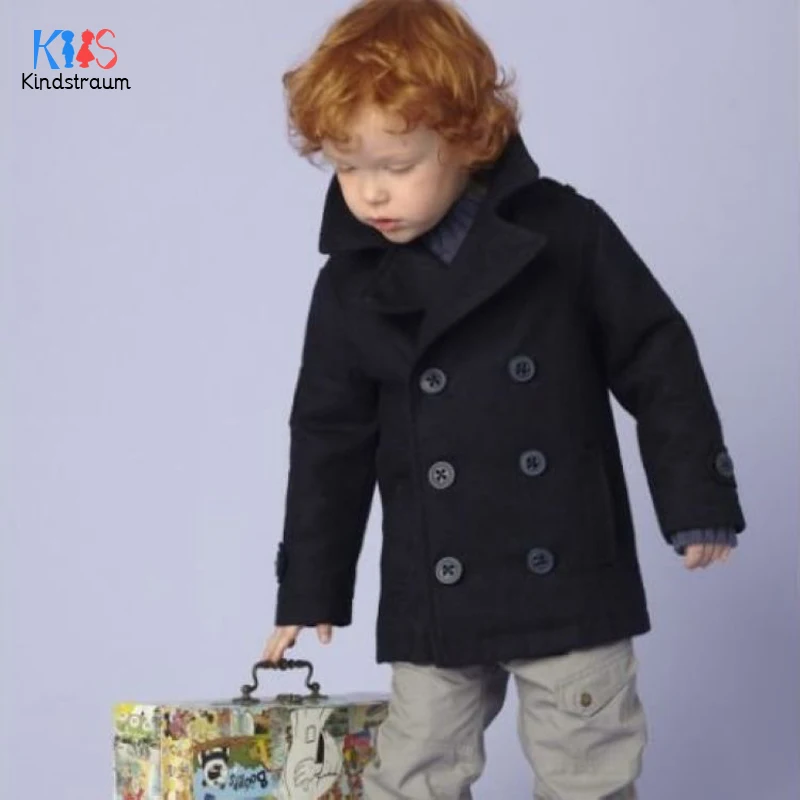 

2019 Toddler Wool/Blends Coat Thick Boys Wool Jacket Autumn/Winter Fleece Quilted Coat Jacket For Boy Thick Warm Clothes DC187