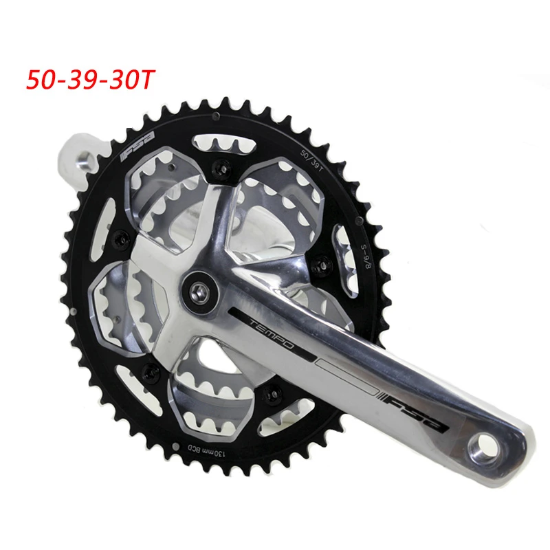 Fsaオリジナルck0 8s 9sクランクセットロードバイク自転車旅行自転車マウンテンバイクビッグクランクセット3枚のディスクダブルディスク50t 39t 30t Bicycle Crank Chainwheel Aliexpress