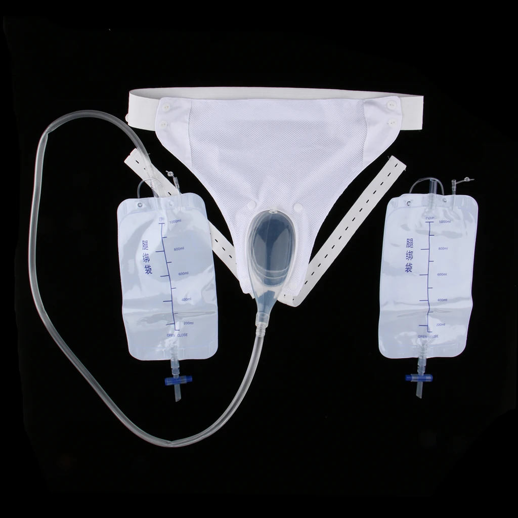 5pcs 1000ml Reusable Male Urinal Leg Bag Incontinence External for Sick Elderly Fractures Paralysis Urinary Frequency