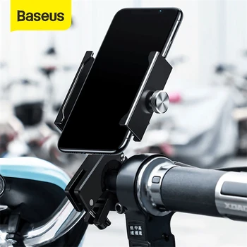 

Baseus Bike Phone Holder For iPhone Xs Max Xr Mechanical Locking Motorcycle Bracket Adjustable Support GPS Bicycle Phone Stand