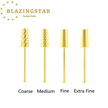 

Large Tapered Barrel Bit 6.6mm gold Fastest Remove Acrylics Tungsten Carbide Nail Drill Bit Electric Manicure Drill & Accessory