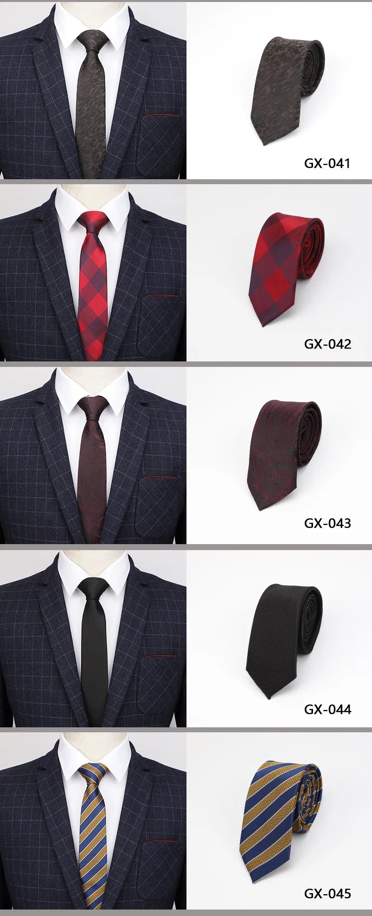 Подарок 6 см обтягивающий галстук формальное платье мужские галстуки Свадебный жаккардовый новогодние Галстуки Галстук черные мужские галстуки