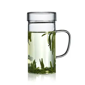 

Outdoor Glass Creative Water Bottle Simple Reusable Heat Resistant Glass Cup Transparent Coffee Bicchieri Vetro Drinkware EA60BL