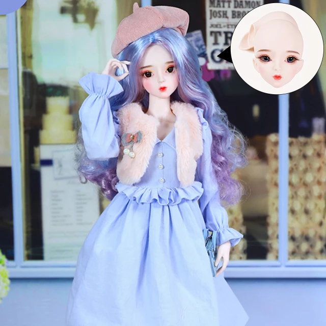 DBS 1/3 bjd кукла 62 см шарнир тела обувь и платье для куклы головной убор мечта фея SD - Цвет: open head