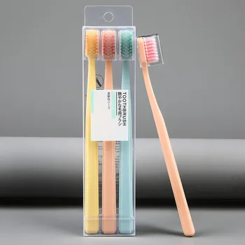 

3pcs Mixed Color Soft Spiral Bristle Toothbrush Eco Friendly Non-Slip Handle Teeth Cleaner for Kids Adults Oral Cleaning
