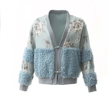 

Chinese Style Vintage Jacket Women Coat Jacquard Flowers Luxury Female Jackets Coats Women's Autumn Winter Outerwear Top