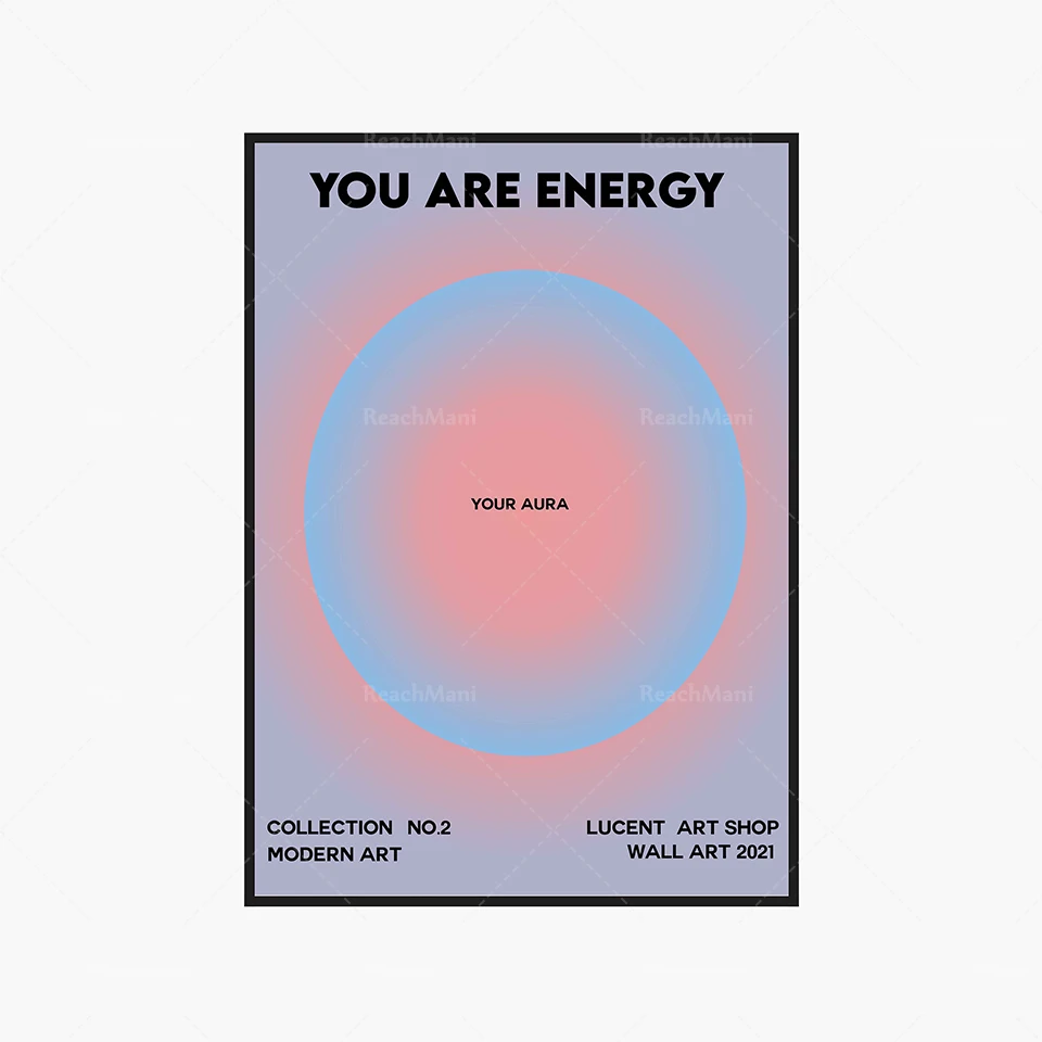 Плакат с надписью You are Energy - Your Aura | Дом и сад