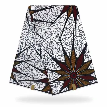

High Quality African Prints Fabric 2020 Original Tissus pagne Wax Real pagne Wax Nigerian pagne Wax 6 Yards 100% Cotton Soft