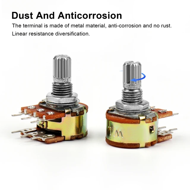 IK500K Mini Potentiomètre L15mm Pots Coniques Linéaires à Arbre Fendu