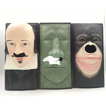 

Easter Island Portrait-shaped Tissue Case Box Home Decoration Container Napkin Papers Dispenser Holder Box Case Table Decoration